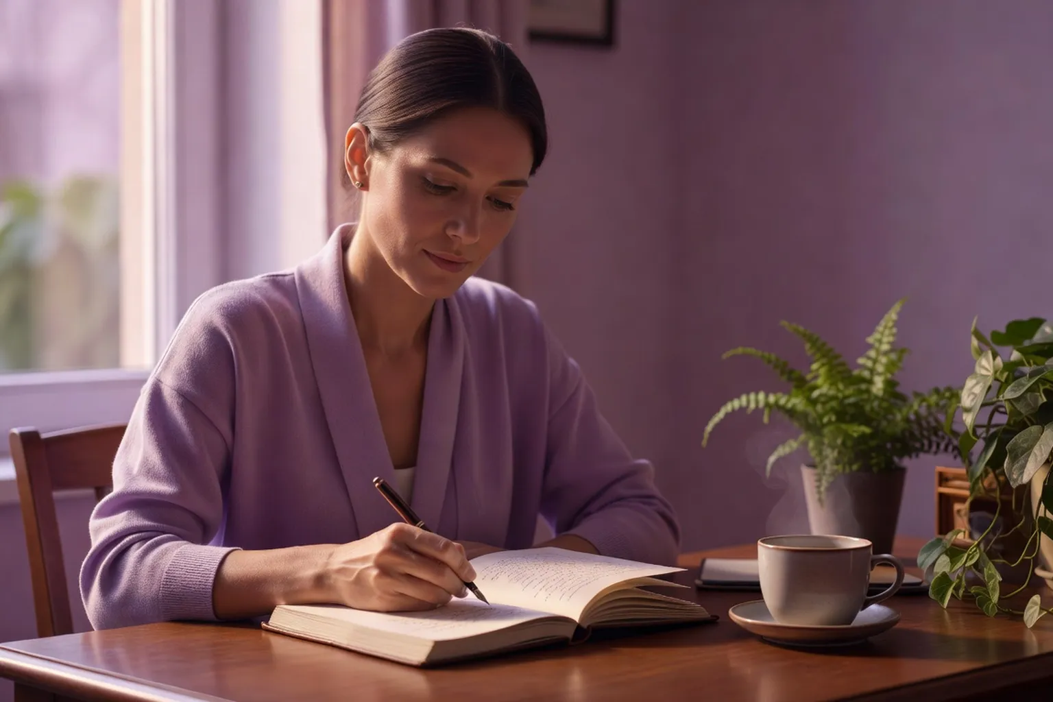 Femme reflechissant a son positionnement personnel