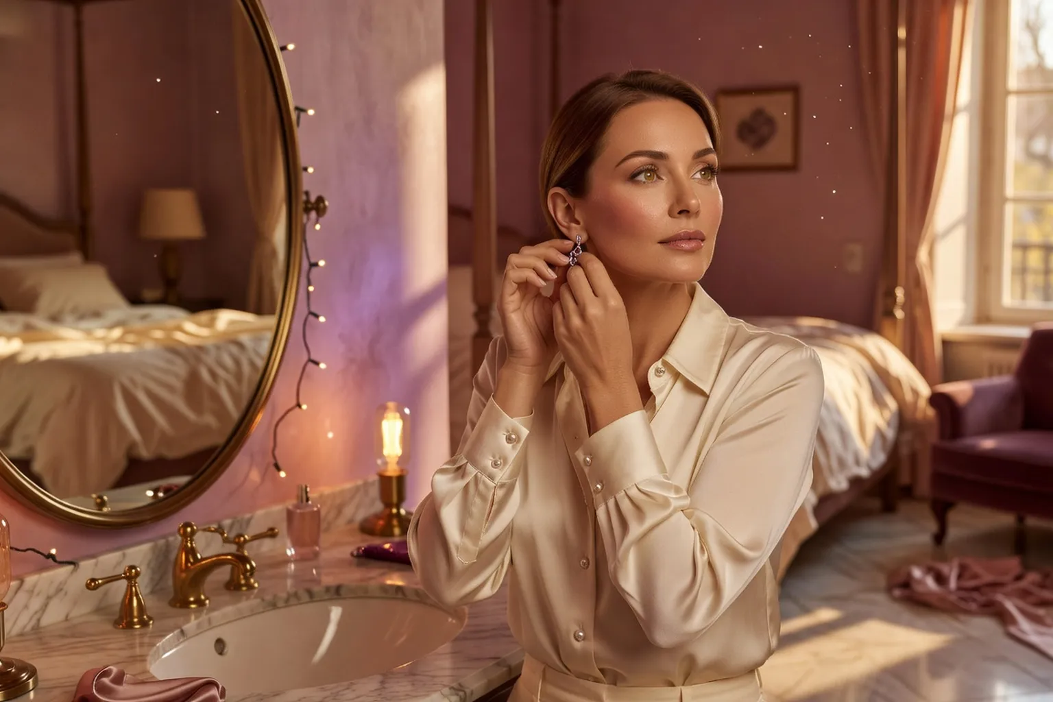 Femme en préparation d'un rendez-vous