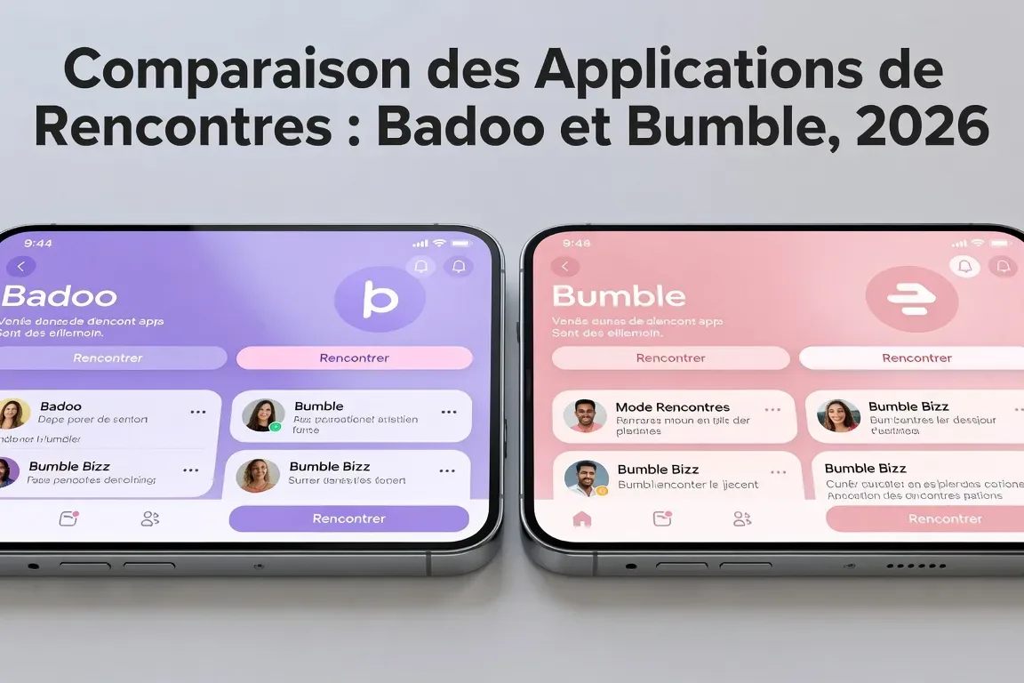 Comparaison Badoo et Bumble en 2026