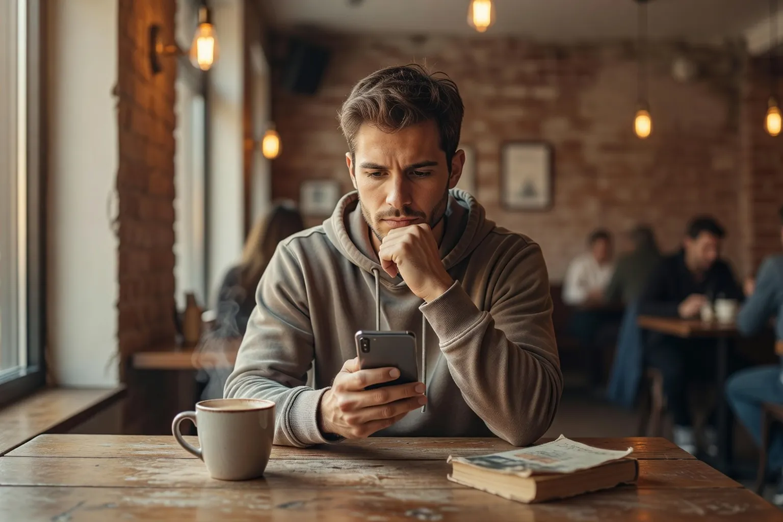 Homme réfléchissant, symbole de la construction de la maturité affective