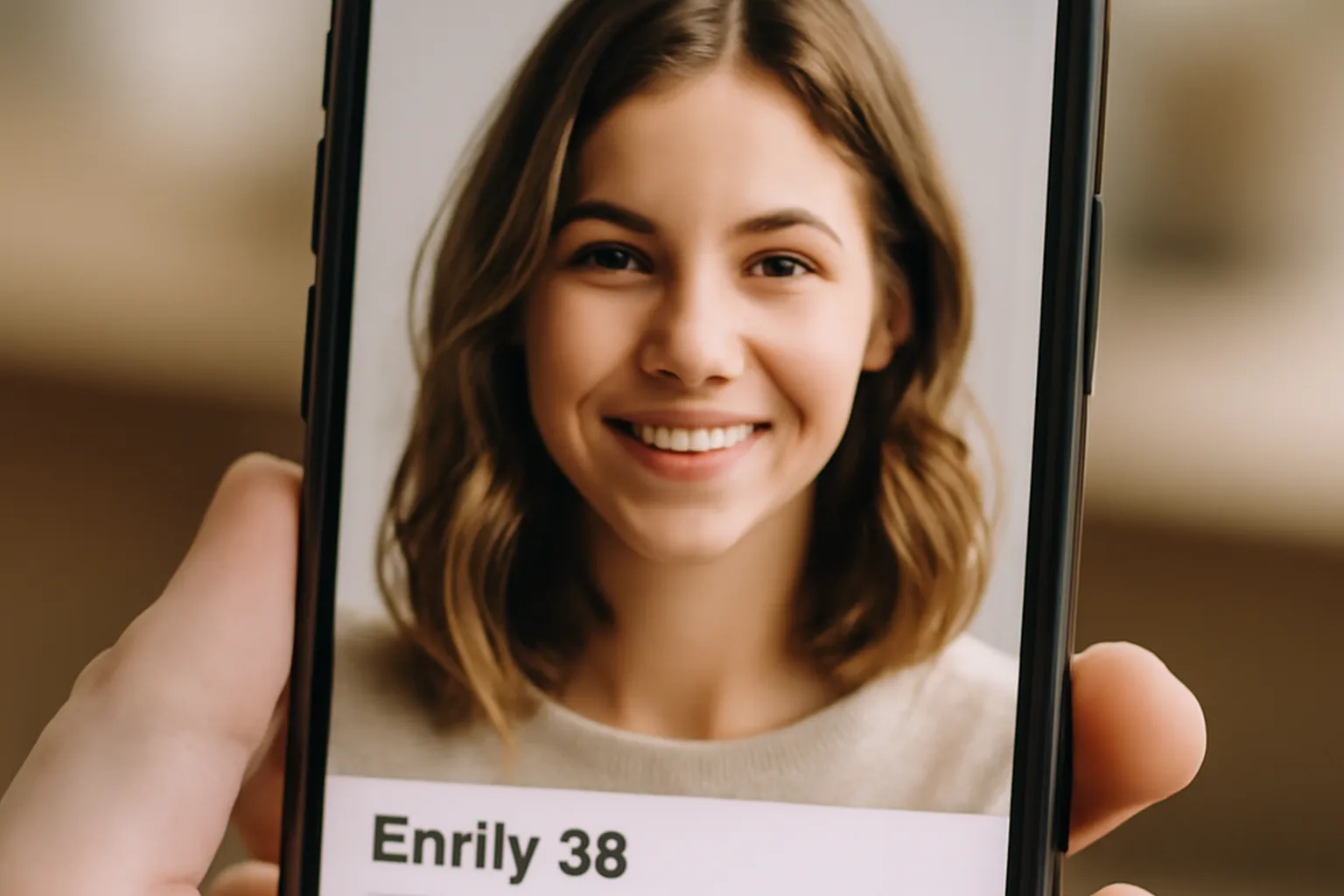Femme consultant une application de rencontre géolocalisée sur son smartphone dans une rue animée