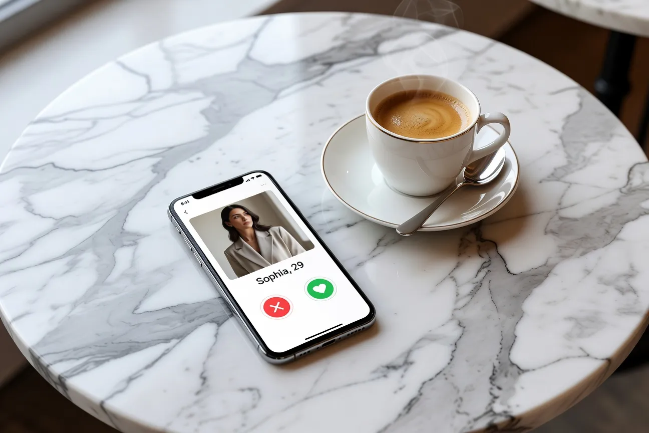 Interface de l'application Hinge sur iPhone en 2026
