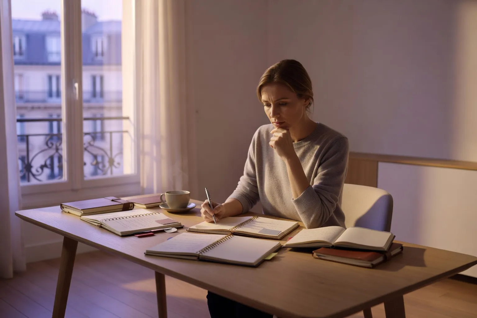 Femme analysant les différents canaux de rencontre