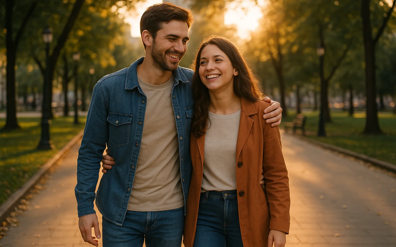 Femme en appel video a son bureau, lumiere douce du matin