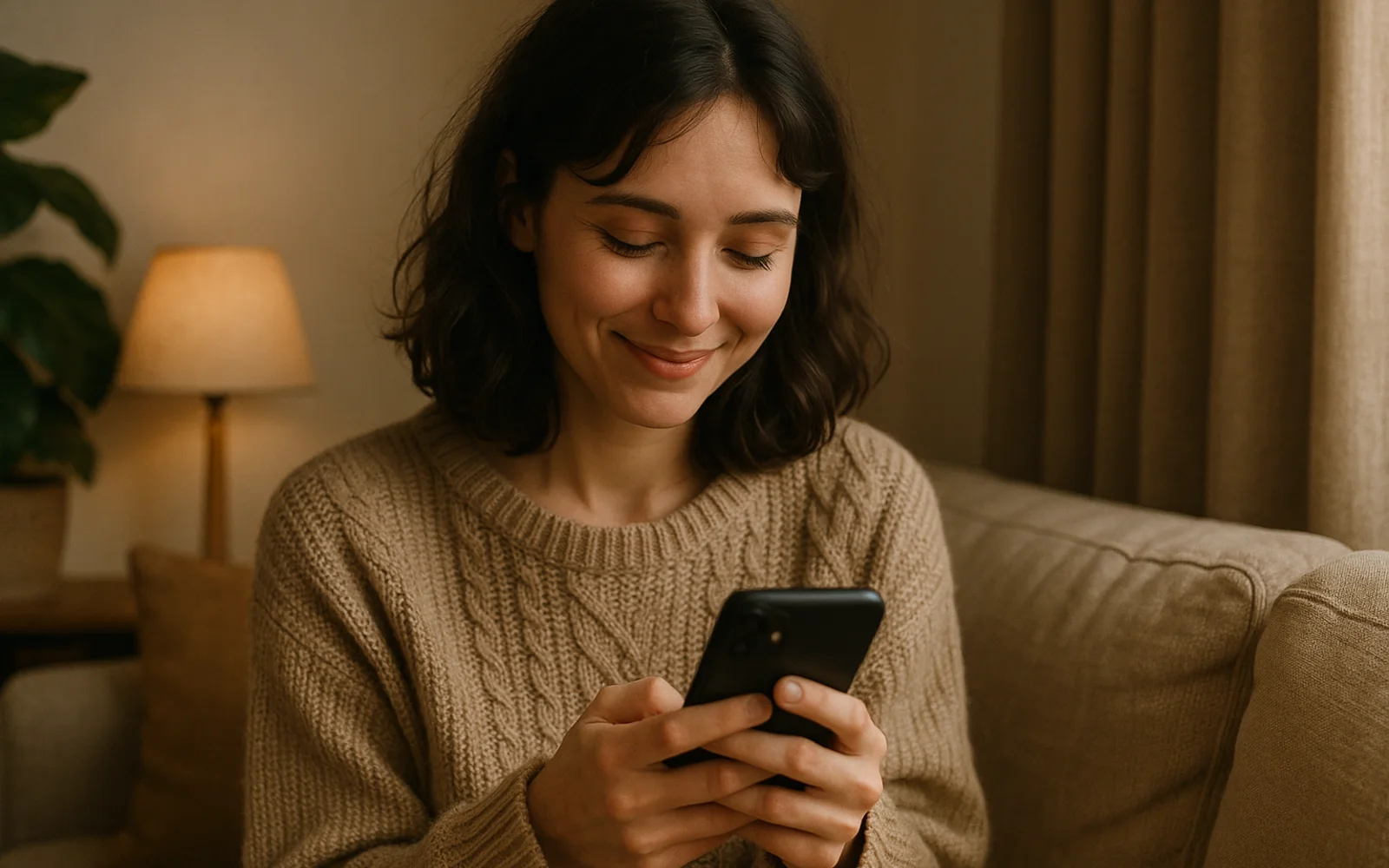 Femme au calme preservant son energie emotionnelle