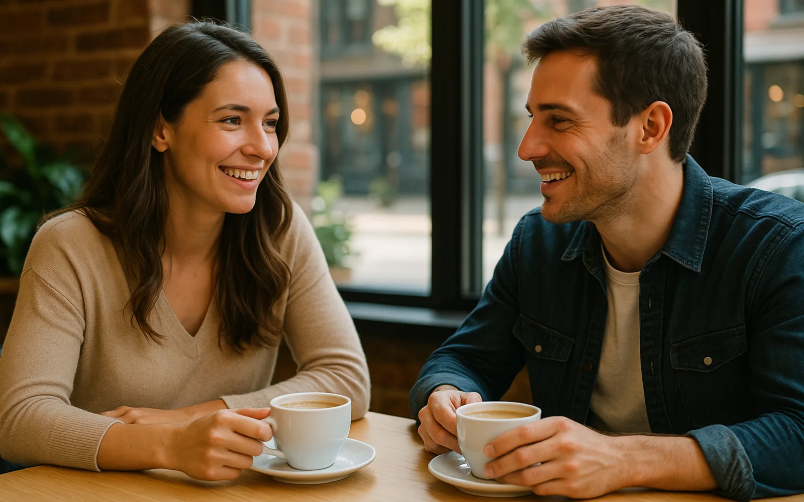 Femme attentive aux signaux dans ses premiers echanges